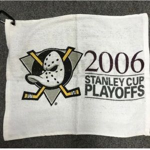 Real Golf Towel Anaheim Ducks 2006 Stanley Cup Playoffs - Mighty Ducks Custom